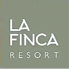 Logo of La Finca Resort on a green background