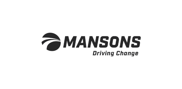 MANSONS logo on a white background.
