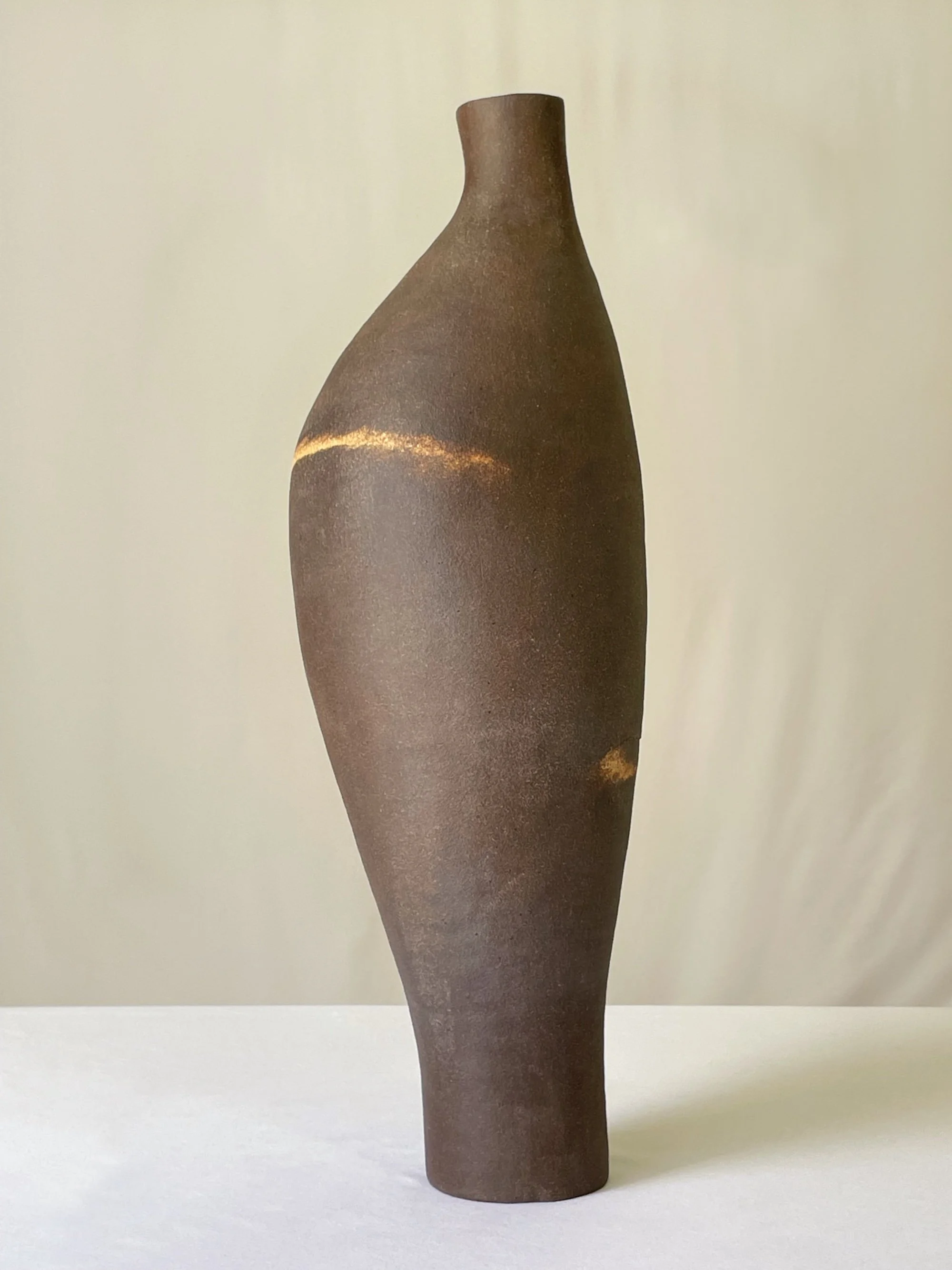 Talk dark and light clay sculpture