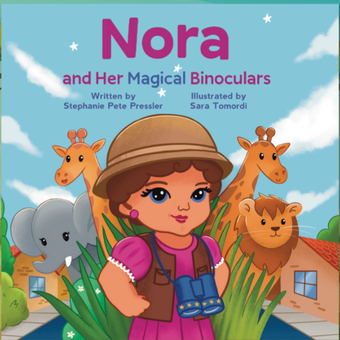 Nora and Her Magical Binoculars Board Book by Stephanie Pressler