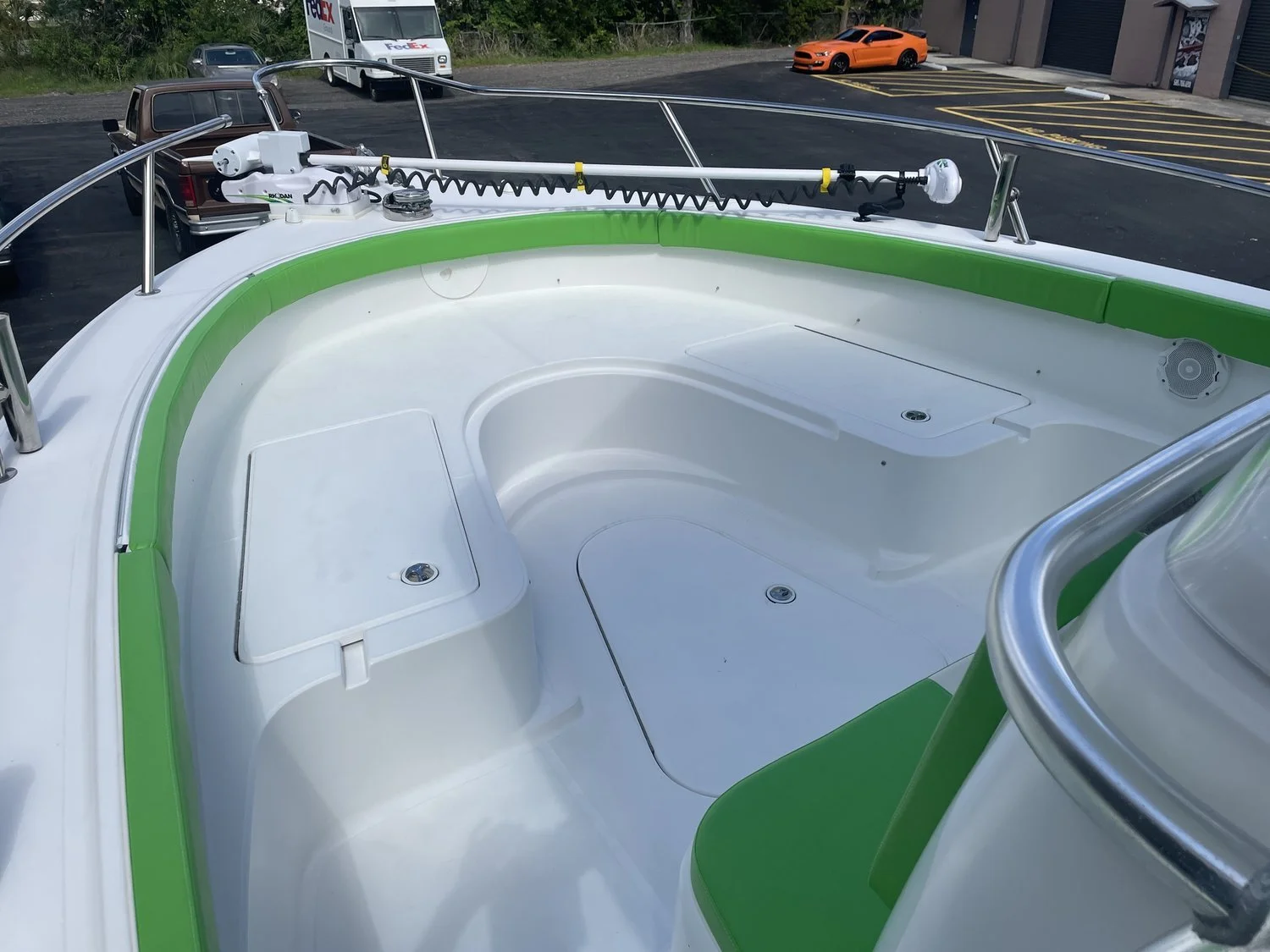 Nick and Cody's Creation - custom boat upholstery