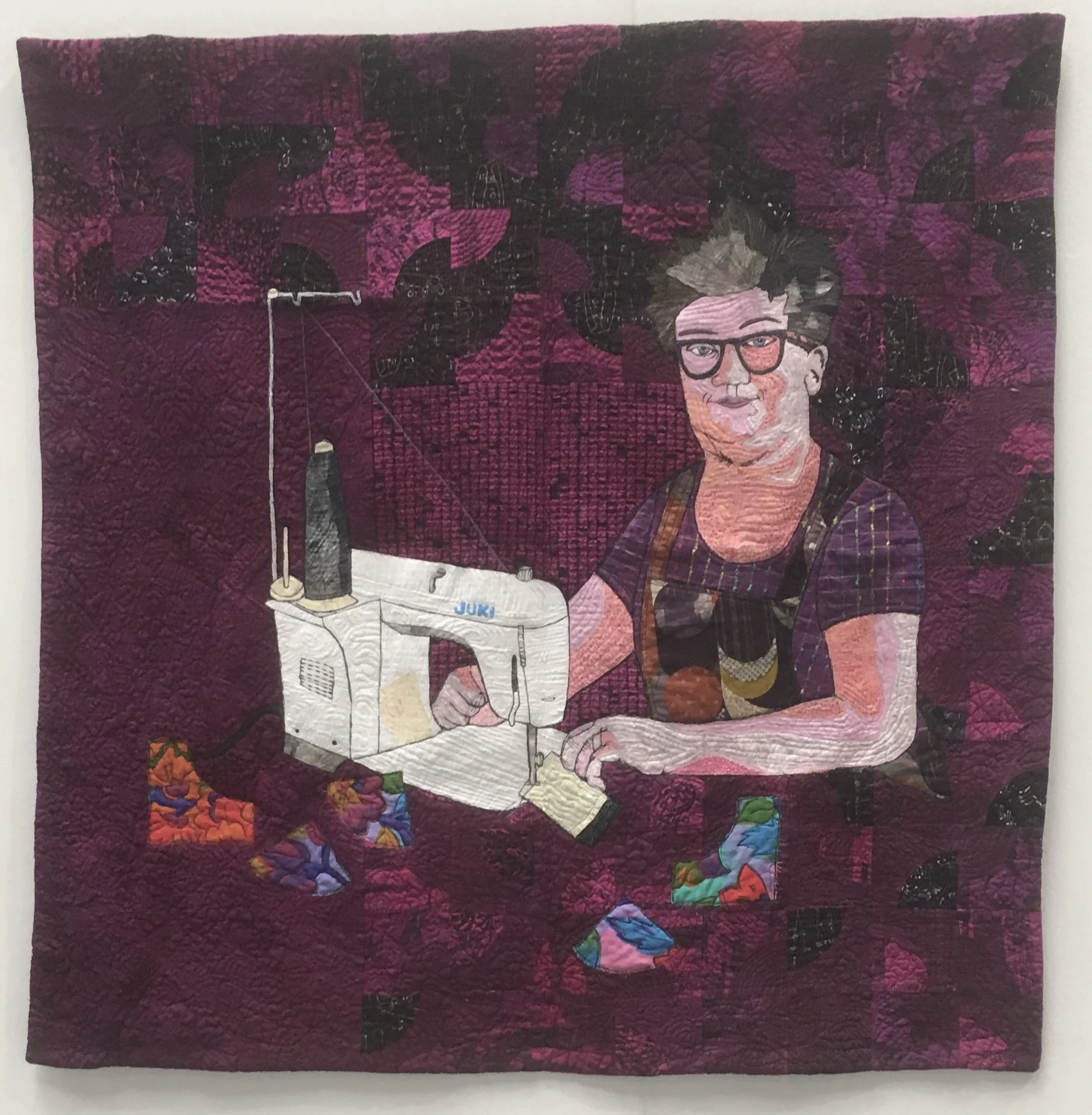 Self portrait with sewing machine 2018 .jpeg