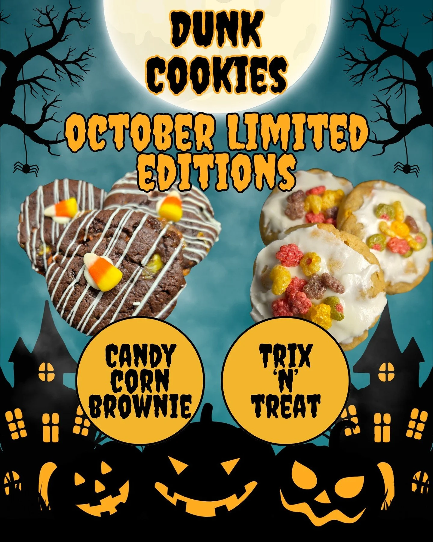 π Spooky treats have landed! π»
Our Halloween cookies are here — featuring the Candy Corn Brownie Cookie and the colourful Trix ‘N’ Treat Cookie π¬πͺ
Sweet, fun, and a little bit spooky — grab yours before they vanish! ππΈοΈ