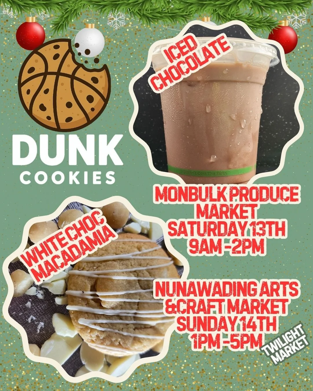 Here's where you can find us this weekend.
Saturday 13th we'll be at the lovely @monbulkproducemarket 9am-2pm.
Then Sunday we're excited to be part of @nunawadingmarket for a huge Twilight market 1pm-5pm.