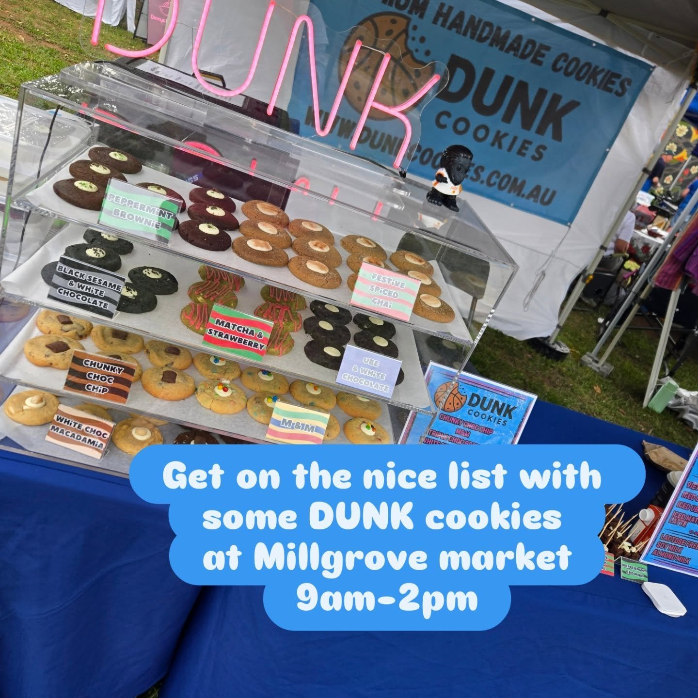 Come say hi and grab some cookies for Santa today @millgrovemarket 9am-2pm