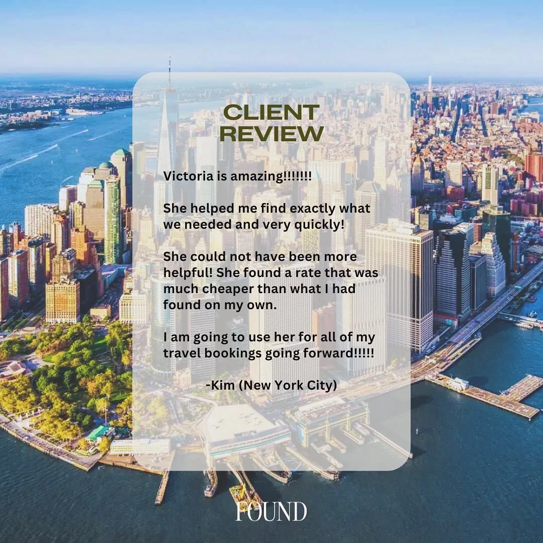 This is why our clients book with FOUND. 

Whether it&rsquo;s last-minute or long-planned, we secure the best available rates plus exclusive perks&mdash;and hotel bookings are always complimentary.

You just pack. We handle the rest.