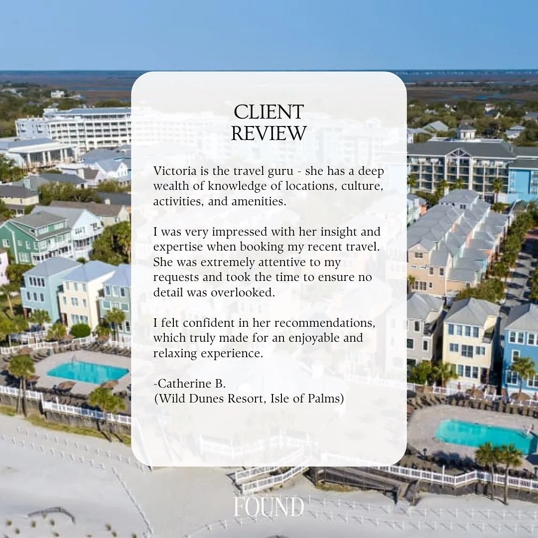 There&rsquo;s something especially meaningful about hearing how a trip felt on the other side ✨

@wilddunesresort on Isle of Palms is one of those places that makes it easy&mdash;oceanfront views, miles of quiet beach just outside Charleston, multipl