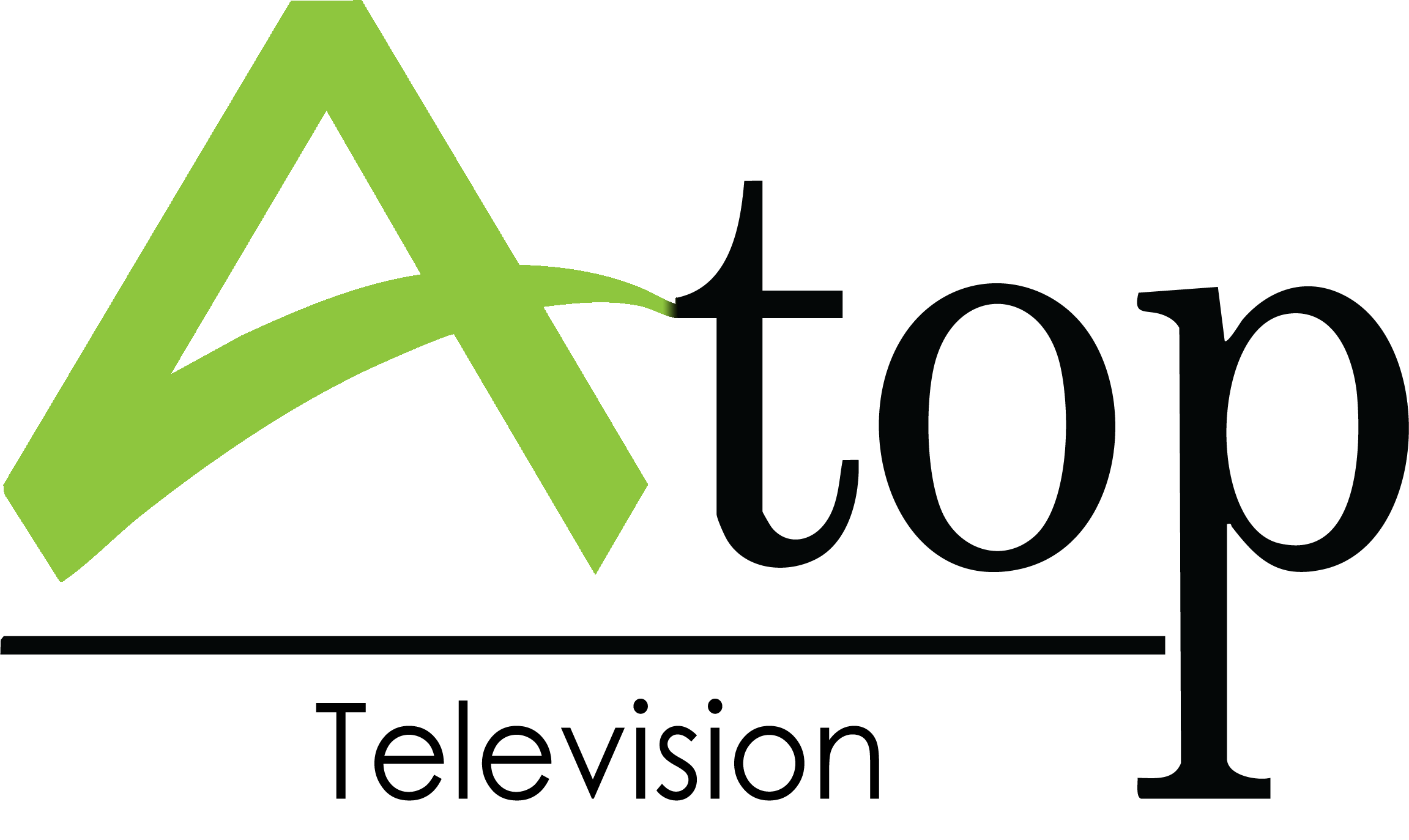 Atop logo with a green stylized letter A