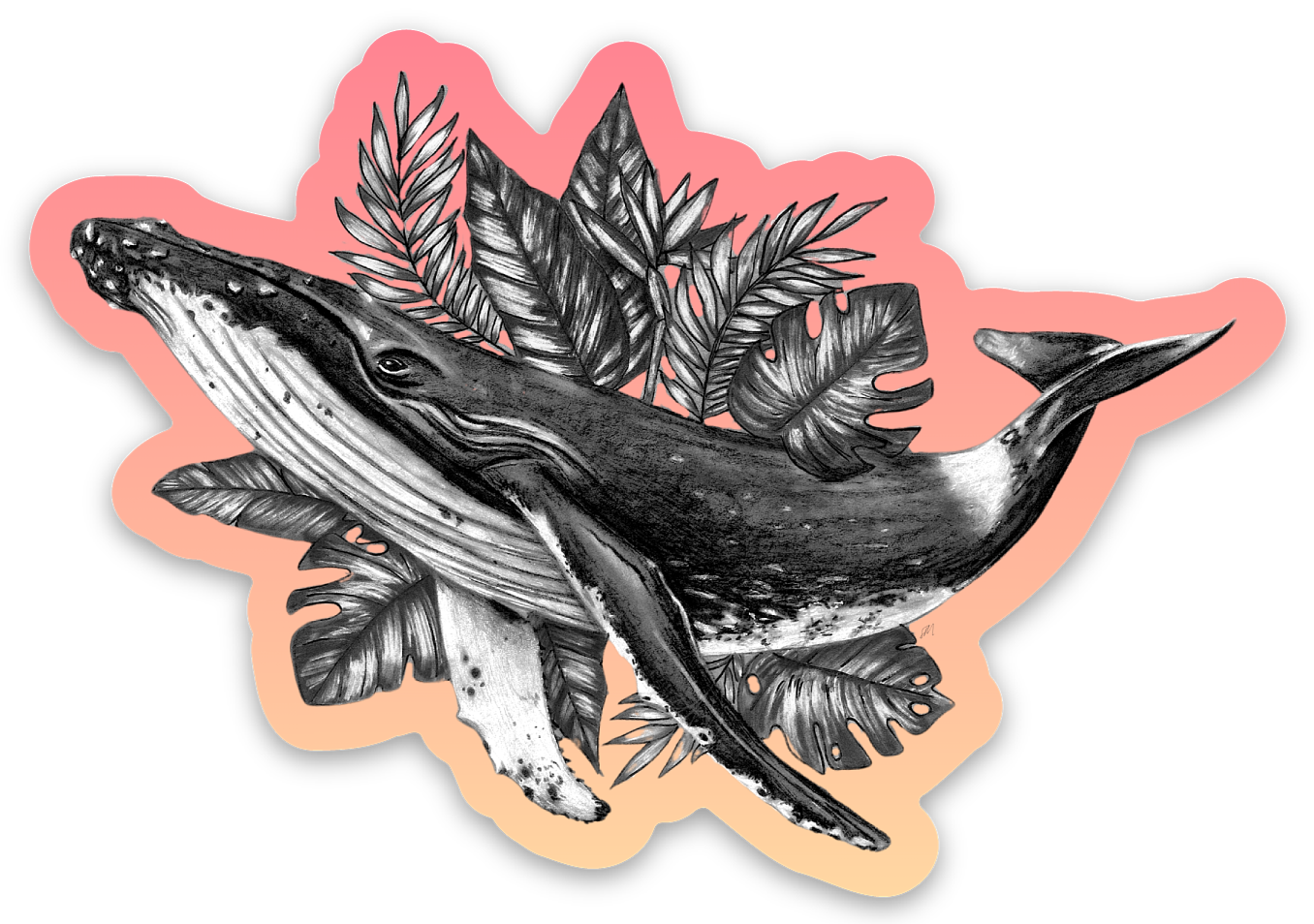 Sunrise Whale sticker mockup.png