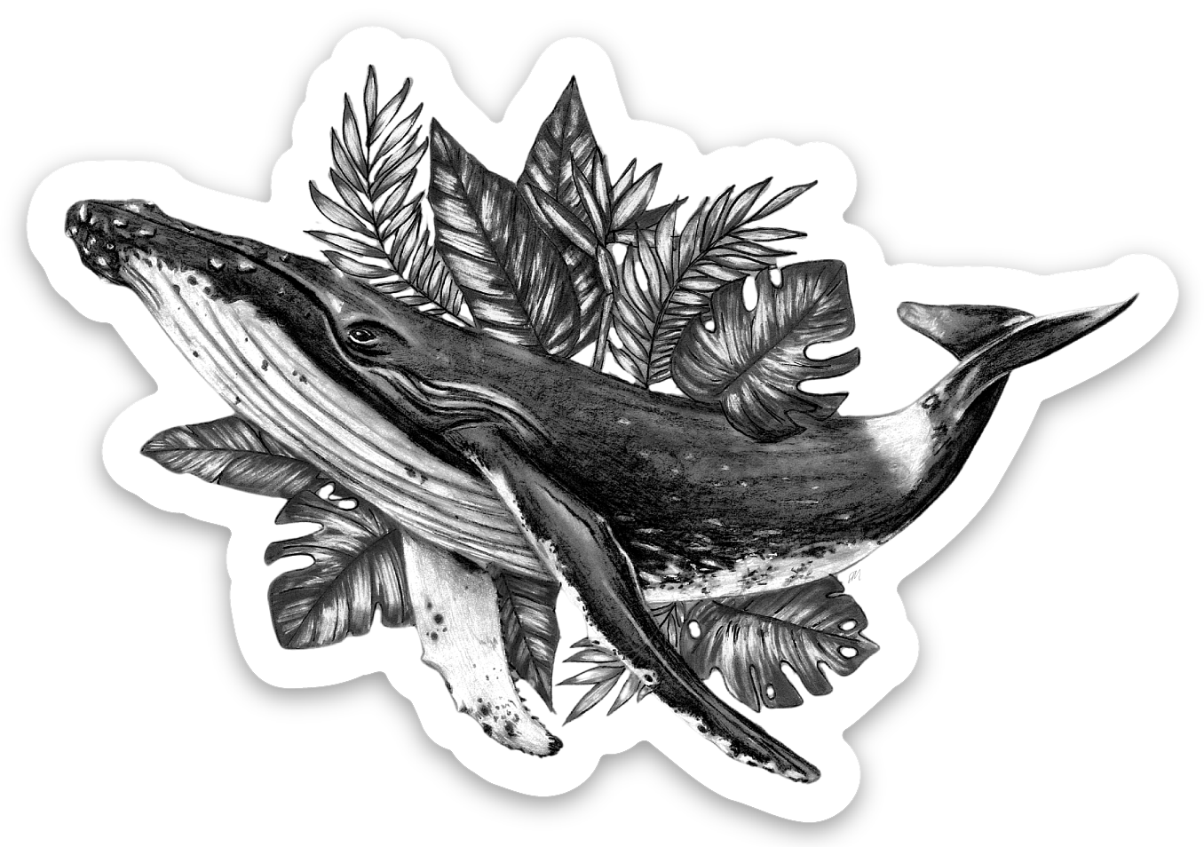 B&W Whale sticker mockup.png