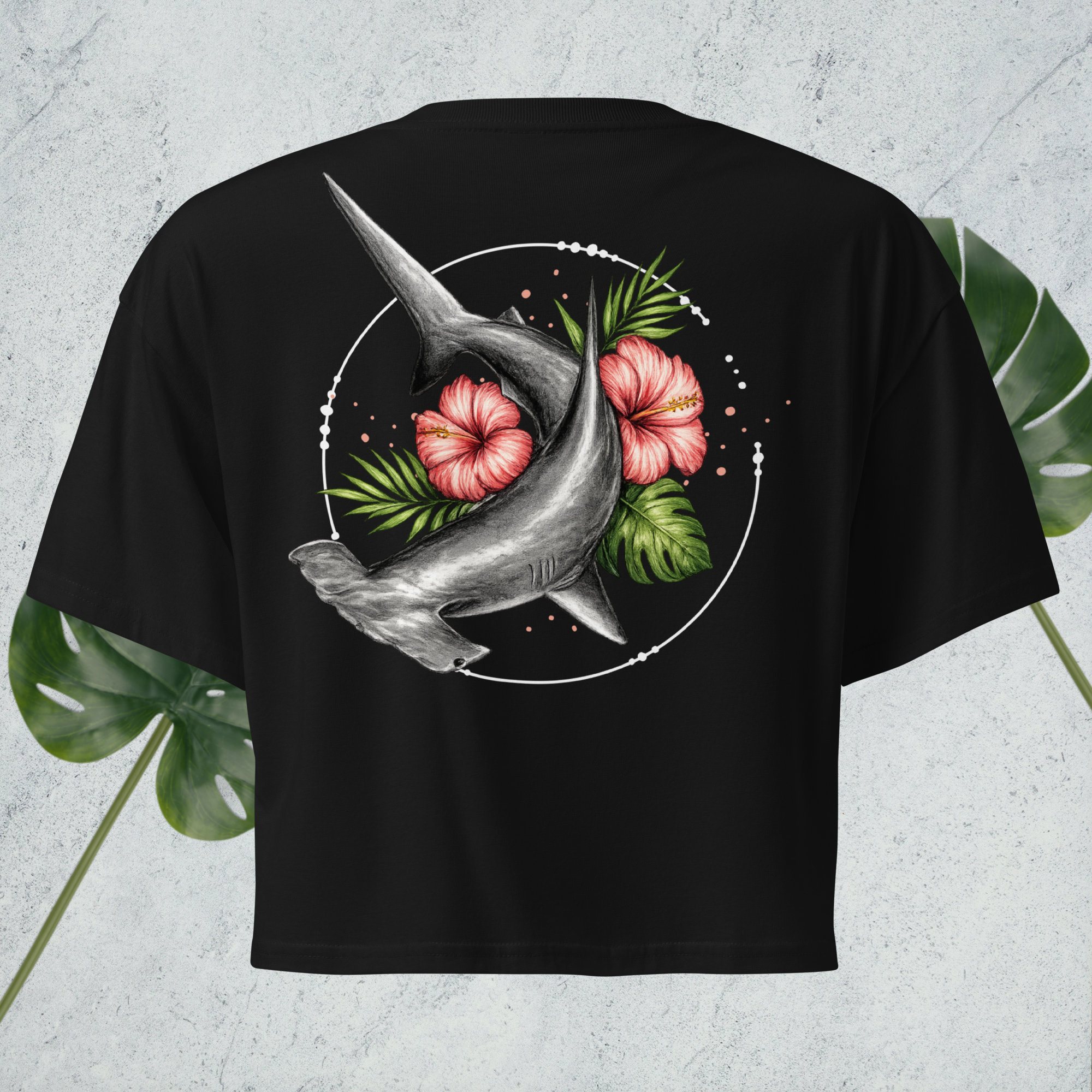 floral hammerhead black back crop top.png