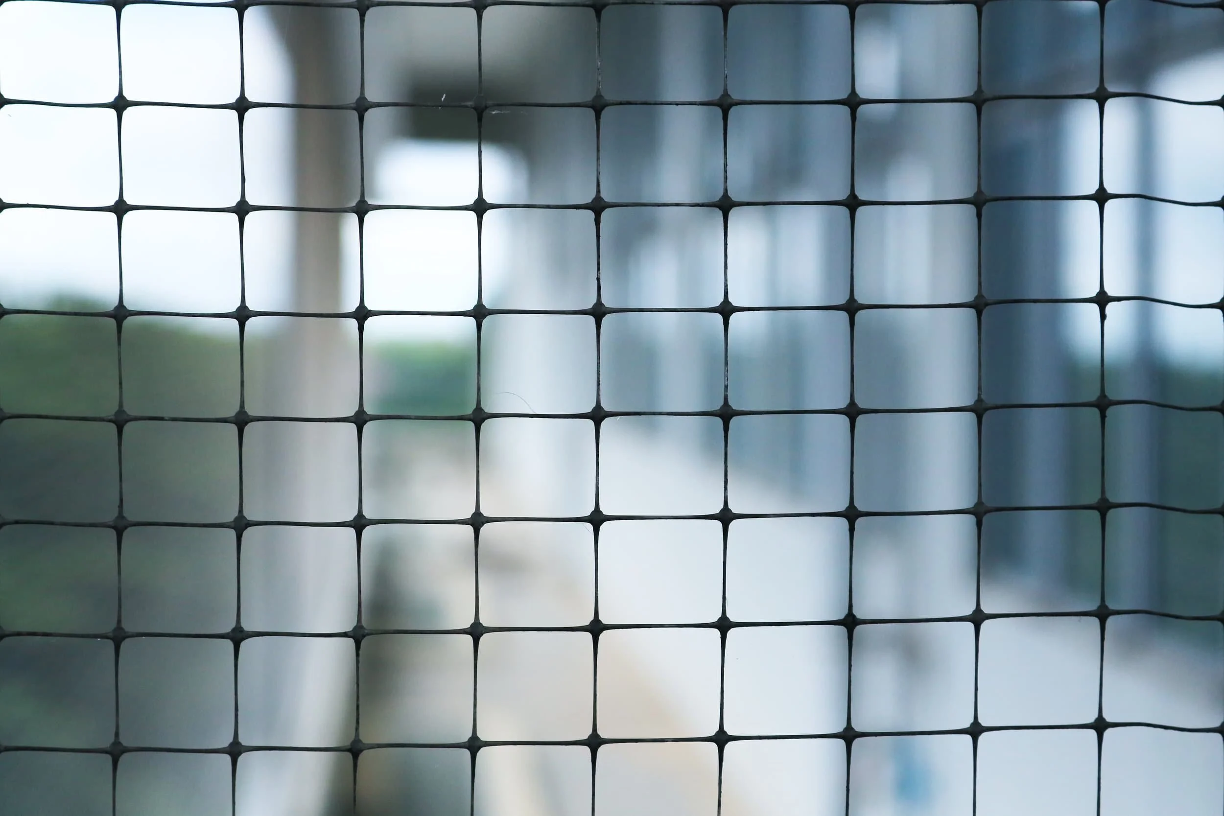 Close-up of bird netting installed by professional bird proofing technicians in South East Queensland.