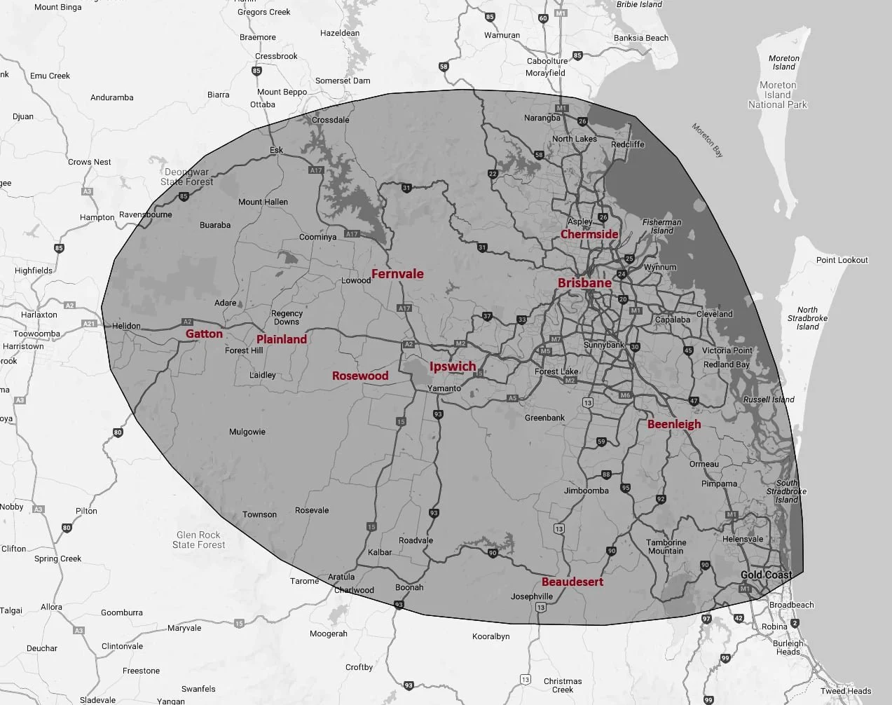 East west pest service area covering Pest Control Ipswich, Lockyer Valley and Brisbane.