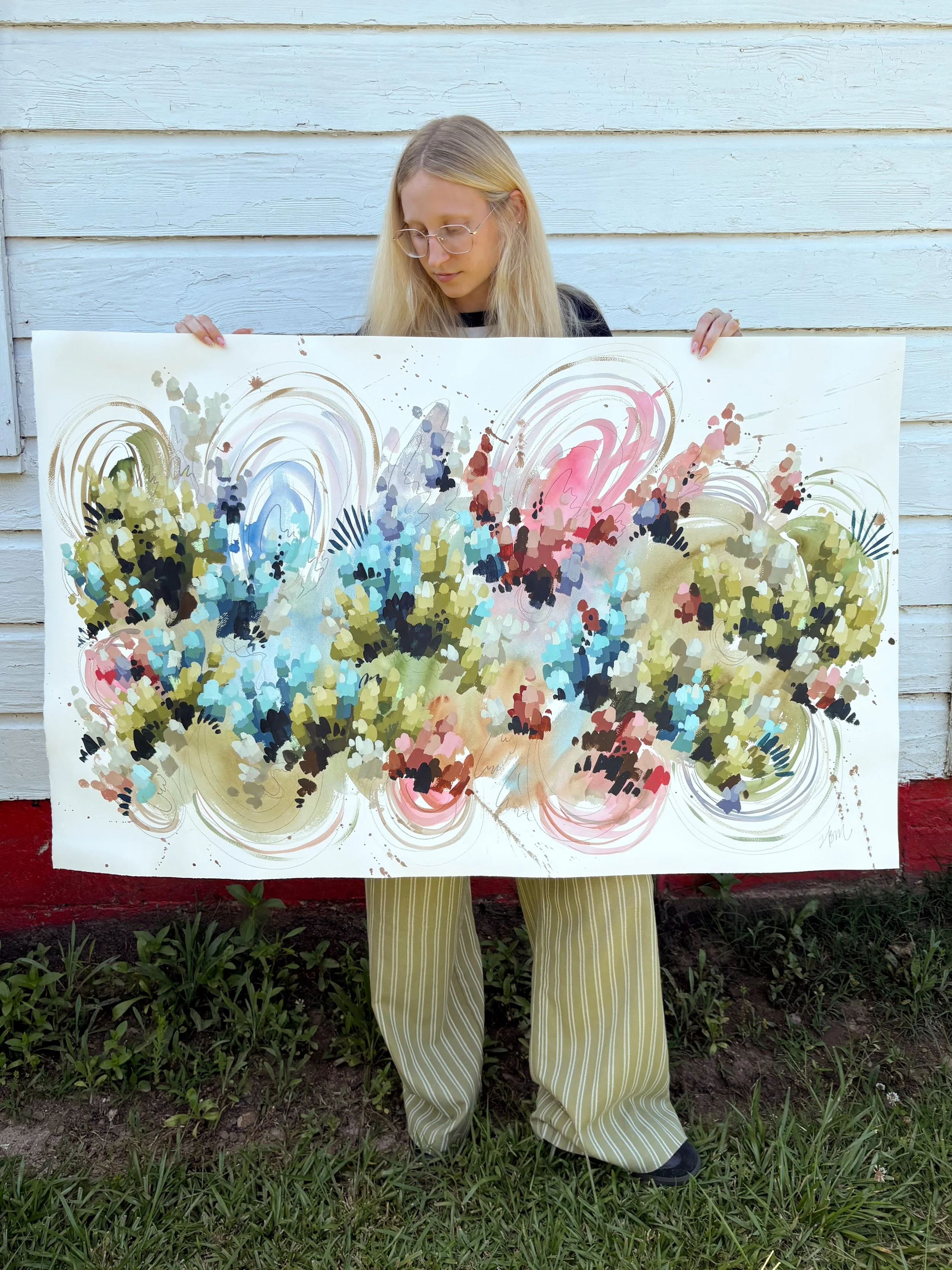 Completed 48x30 for a lovely client! What do we think? I&rsquo;m quite obsessed. Playing with scale lately has been a FUN challenge. 

Haven&rsquo;t posted in a minute- but I&rsquo;ve been busy, busy, busy, in the studio and in life. I&rsquo;ll be sh