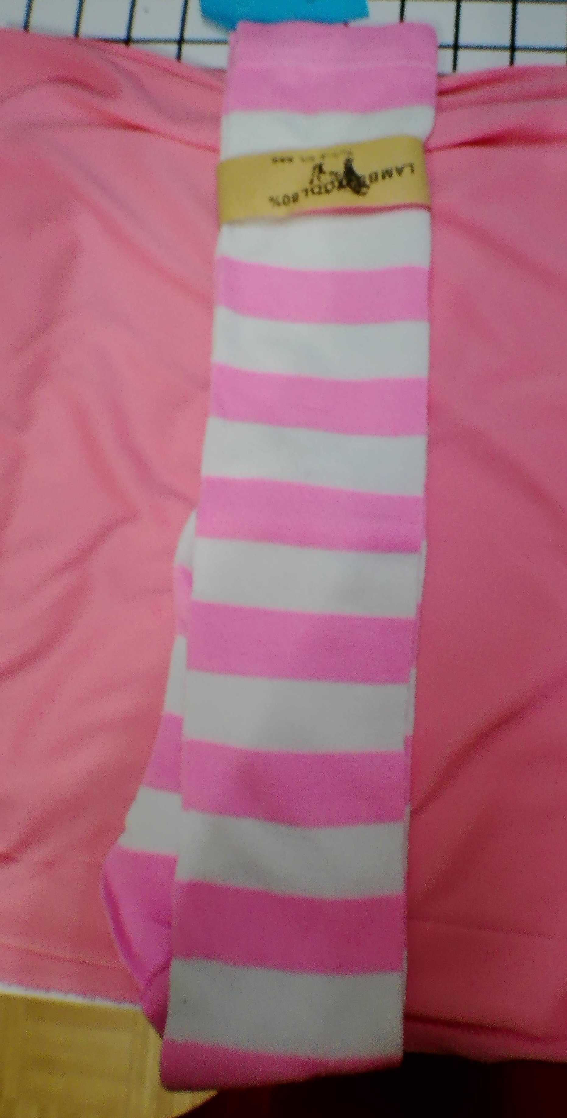 Chic Striped Thigh-High Socks in Pink & White