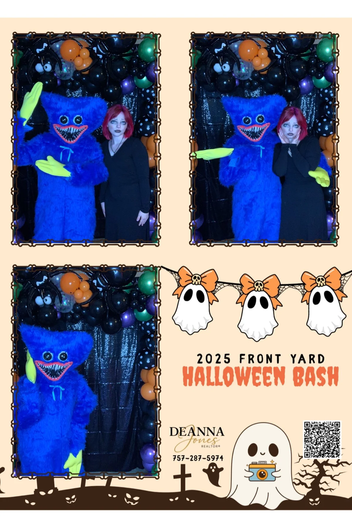 Honyes booth and Honyes Co Kasey Jones.  Halloween photos. 