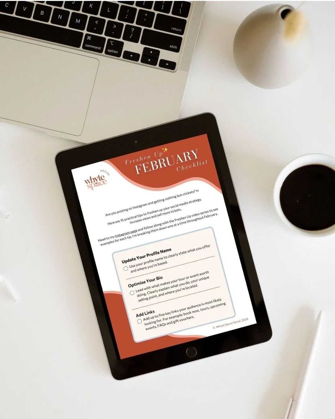 Whyte Space Social Freshen Up February Checklist