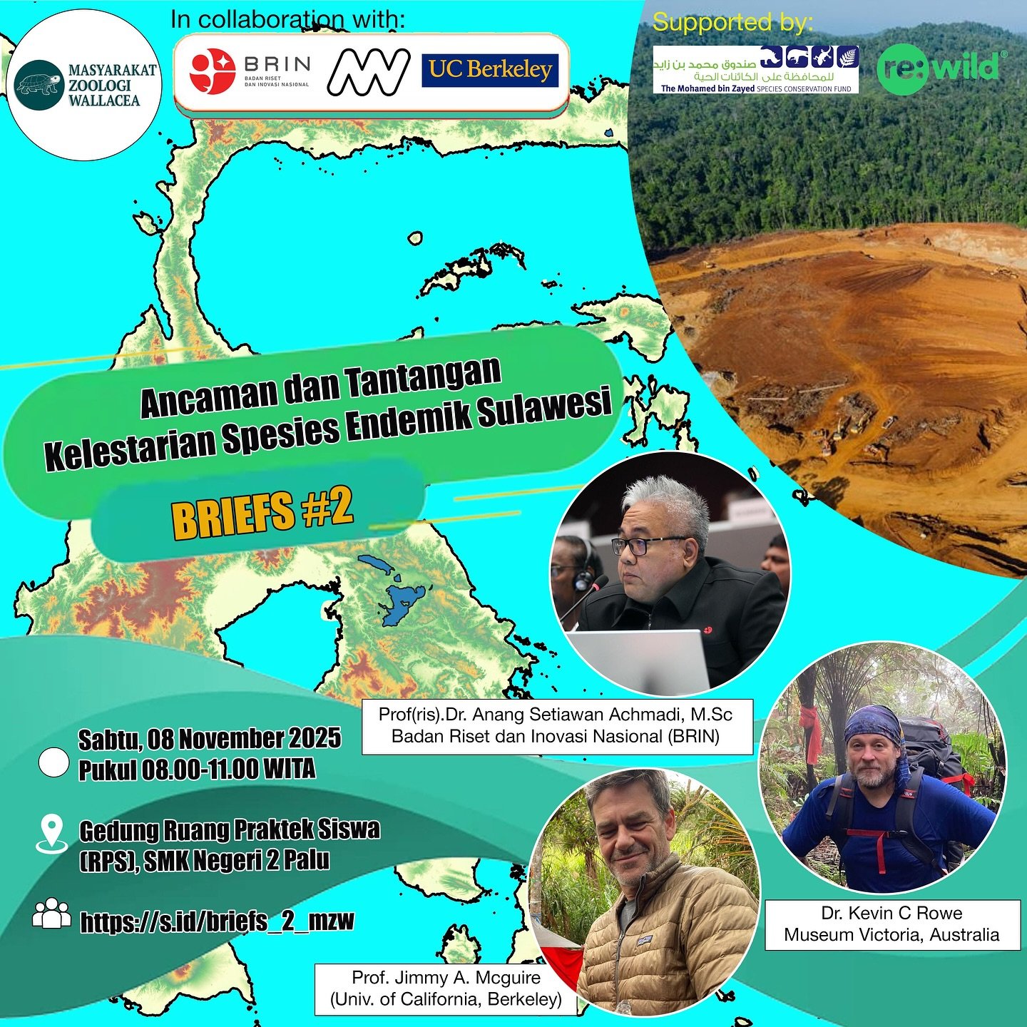 Selamat Datang di Form Pendaftaran Talkshow! 🌱
&ldquo;Biodiversity Briefs #2: Ancaman dan Tantangan Kelestarian Spesies Endemik Sulawesi&rdquo;

Salam Konservasi!
Masyarakat Zoologi Wallacea (MZW) bersama Badan Riset dan Inovasi Nasional (BRIN), Mus