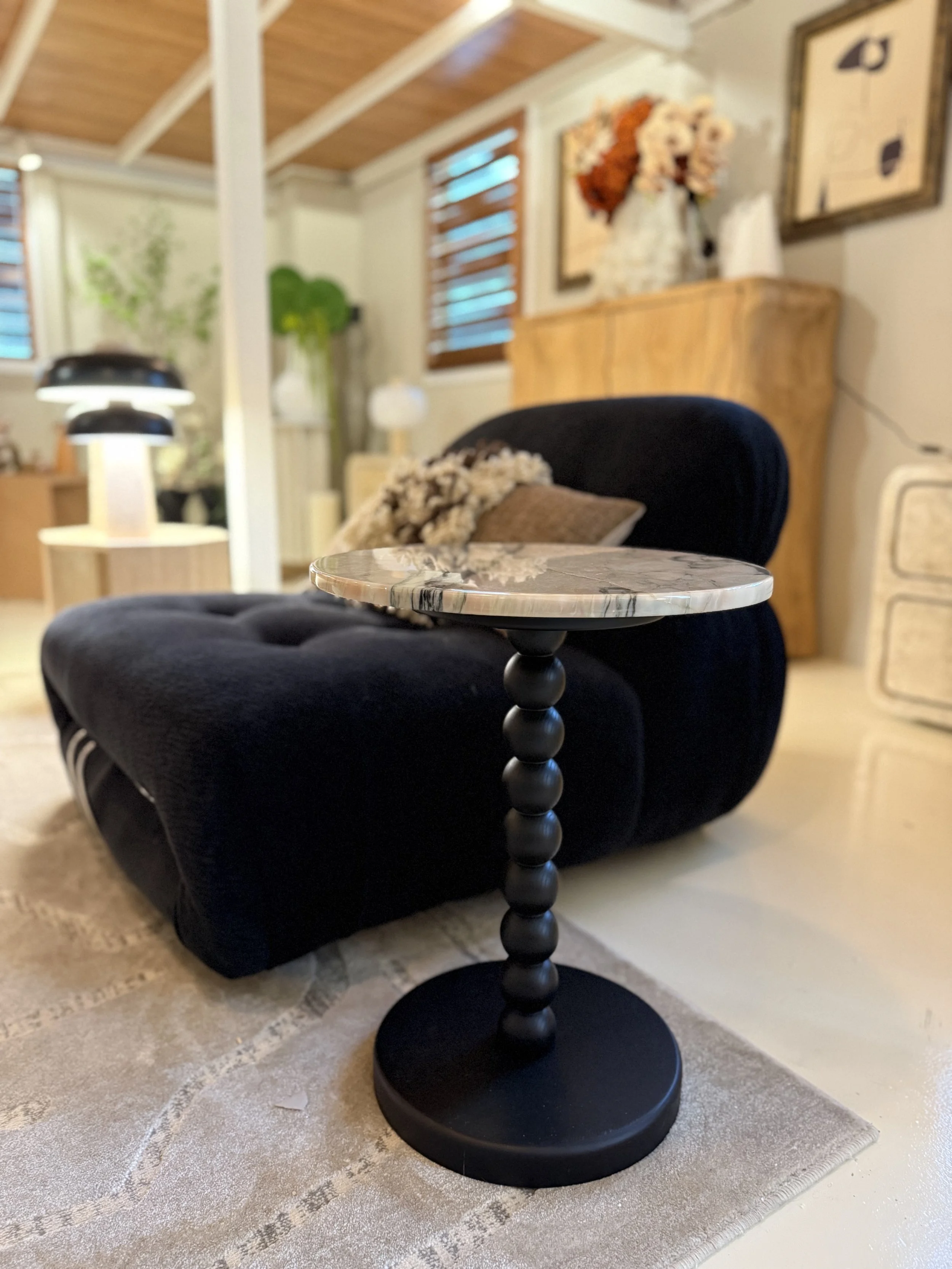 Marble & Wood Accent Table | Atelier Editions