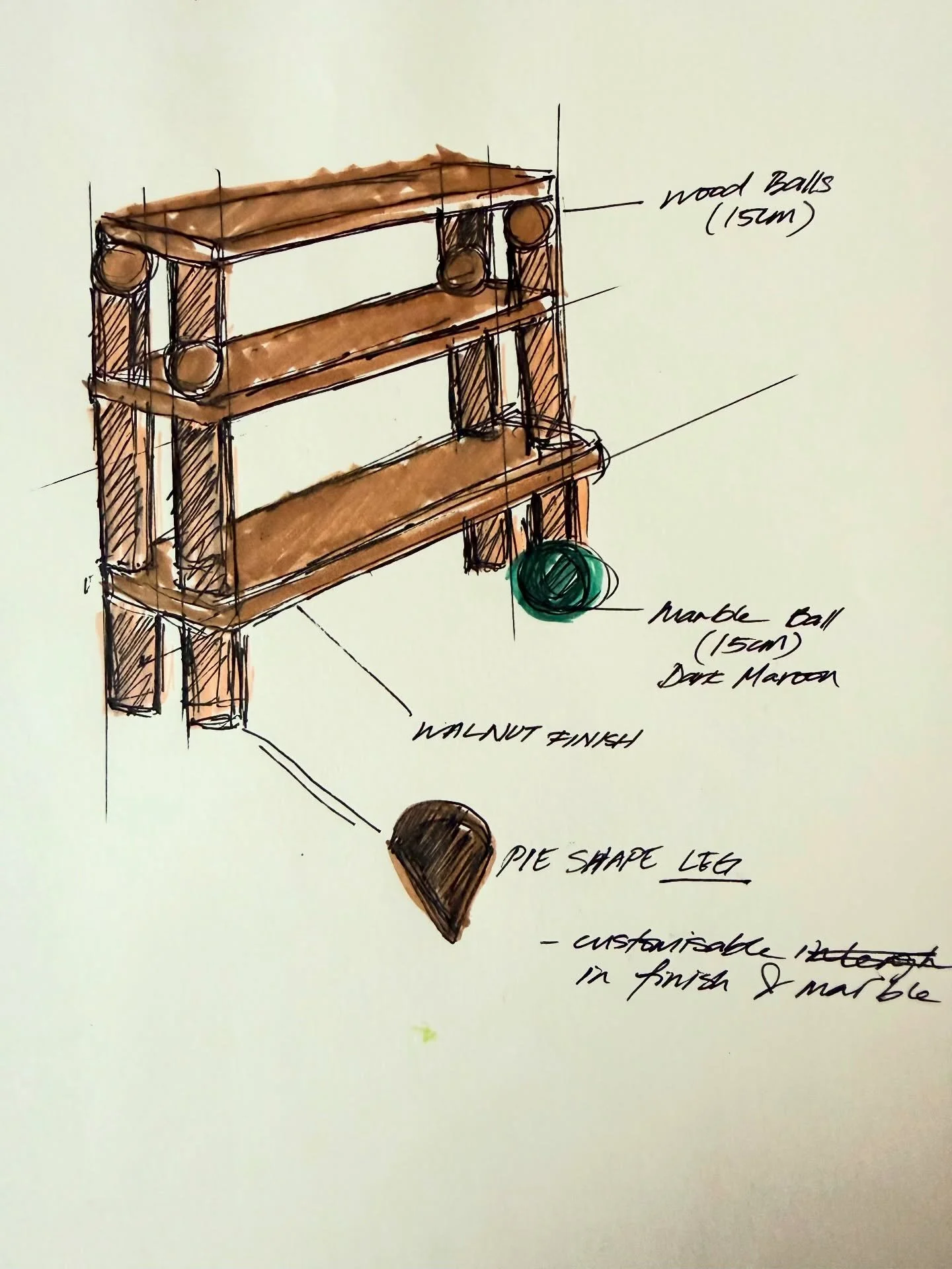 PROLOGUE CONSOLE - Atelier One Collection
Every collection needs a beginning. Prologue is where ours starts.
This piece began as a sketch exploring structure and rhythm. A console not drawn as a flat plane, but as a composition of elements held in te