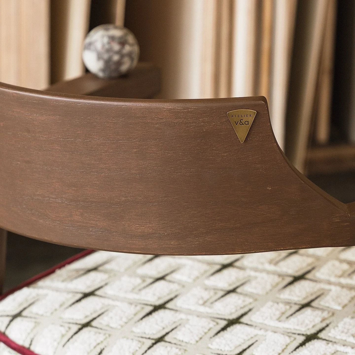 Not just a detail. A signature.
The Atelier V&amp;A nameplate is something we have thought deeply about. A quiet but intentional expression of who we are and what we stand for.
The form draws from the pie. A nod to heritage, to craft, to geometry tha