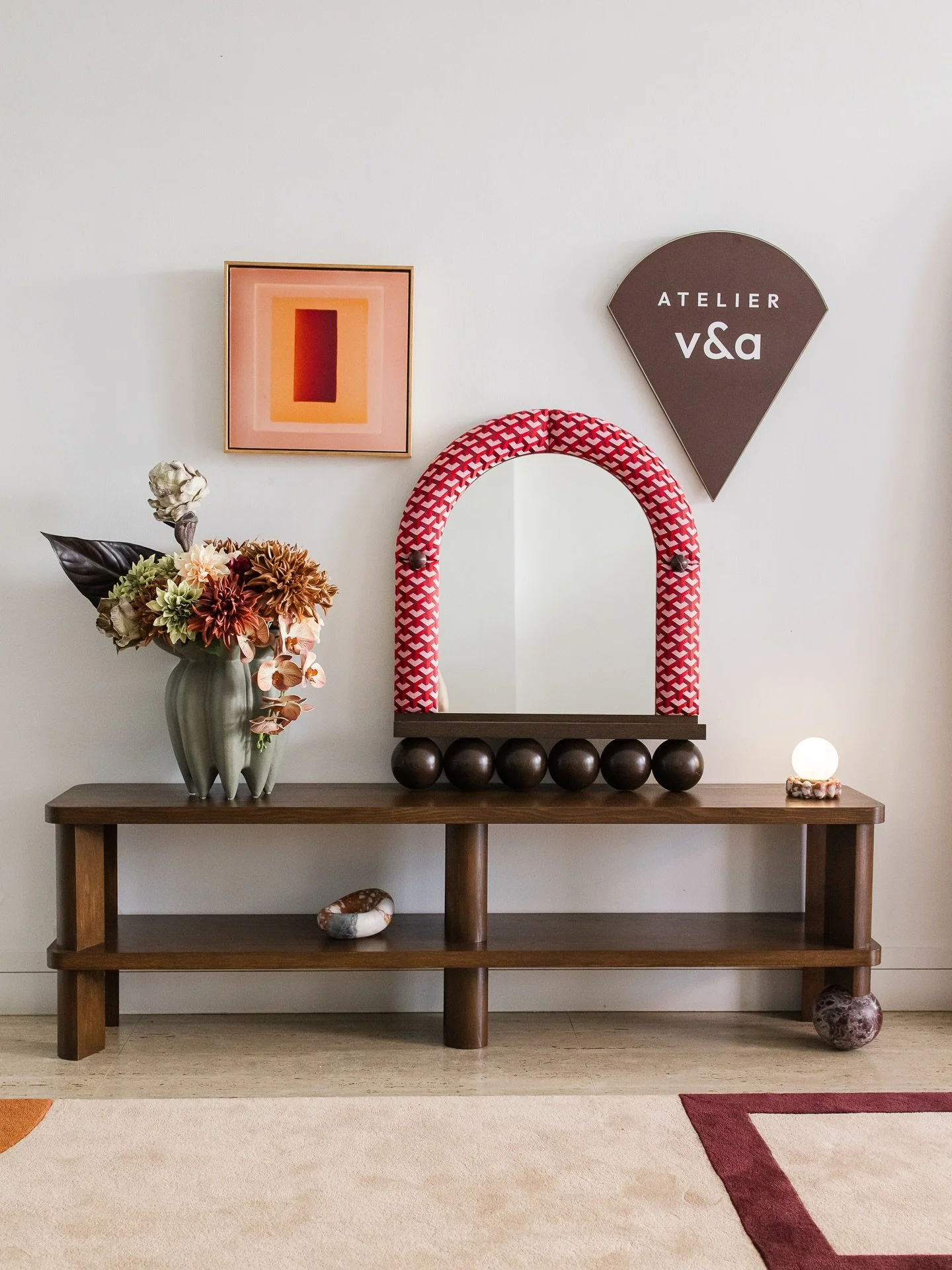 Texture. Form. Art. Stillness.
Everything we love, in one frame.
The Atelier One Collection ~ Prelude Media Console, Mini Intermission Mirror &amp; Accessories with Intention. 
Atelier One ~ Made in Singapore.