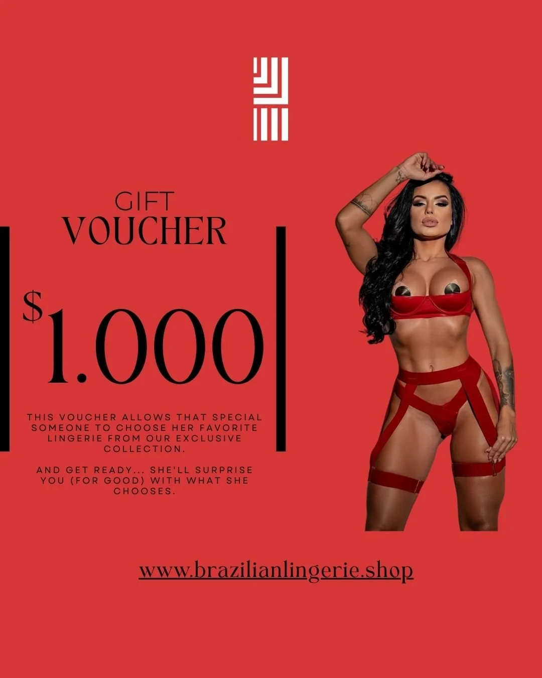 $1.000 Gift Voucher – Brazilian Lingerie Shop