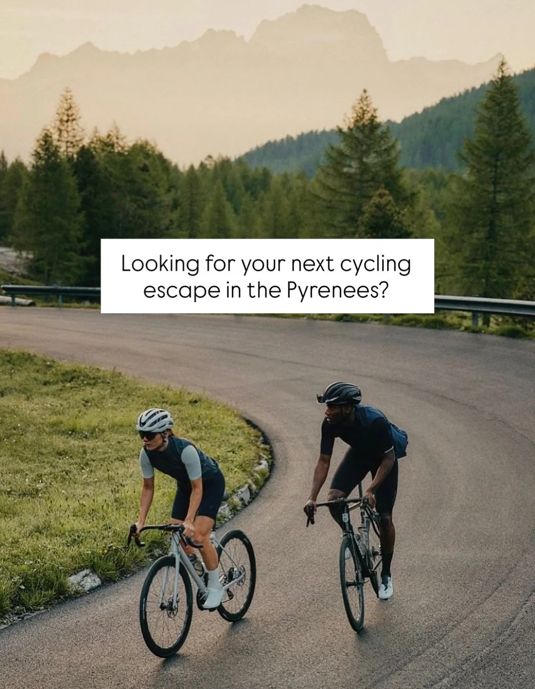 Discover the Pyrenees on two wheels. 🚴&zwj;♂️⛰️

Quiet mountain roads, breathtaking climbs and endless descents around Campdev&agrave;nol make this the perfect destination for a cycling getaway with friends, your team or family.

Start your day with