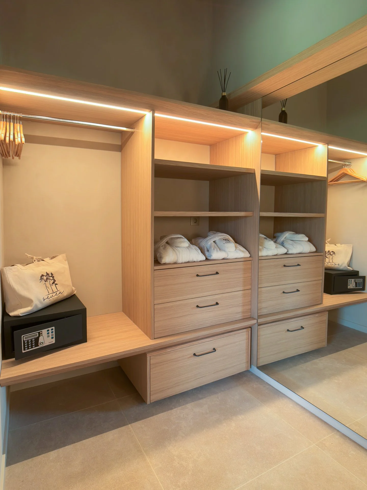 Suite with mountain view at Seven By Bussacs, luxury boutique hotel in the Spanish Pyrenees, walk-in closet