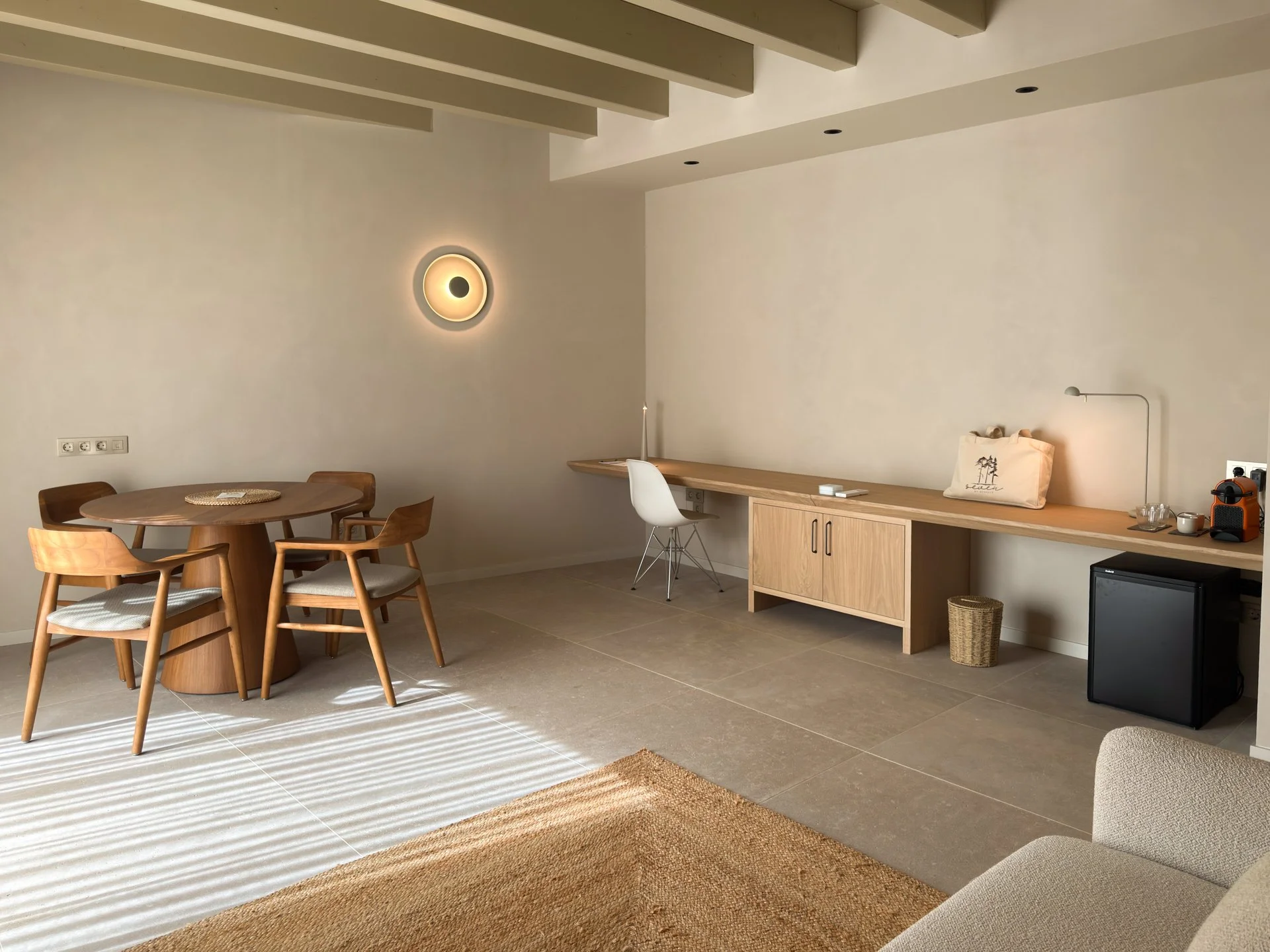 Two-floor family suite with mountain view at Seven By Bussacs, Catalonia, living room