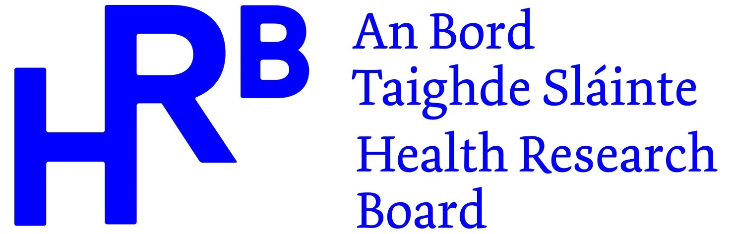 Logo of the Health Research Board with large blue letters 'HRB' and the organization's full name in blue text to the right.