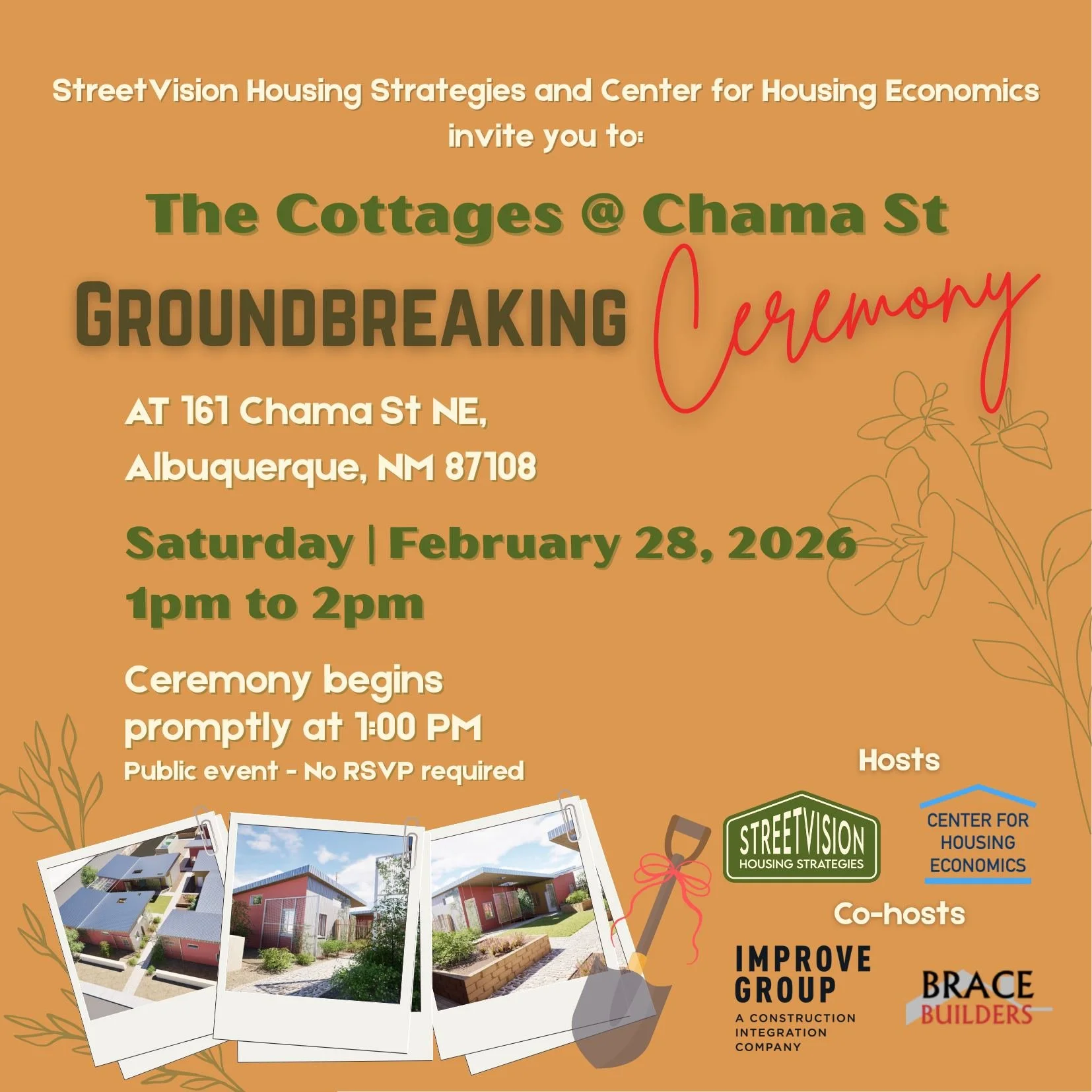 StreetVision Housing Strategies, in collaboration with the Center for Housing Economics, Improve Group, Brace Builders, Bernalillo County, and Housing New Mexico, is excited to announce that our long-anticipated affordable housing project, The Cottag