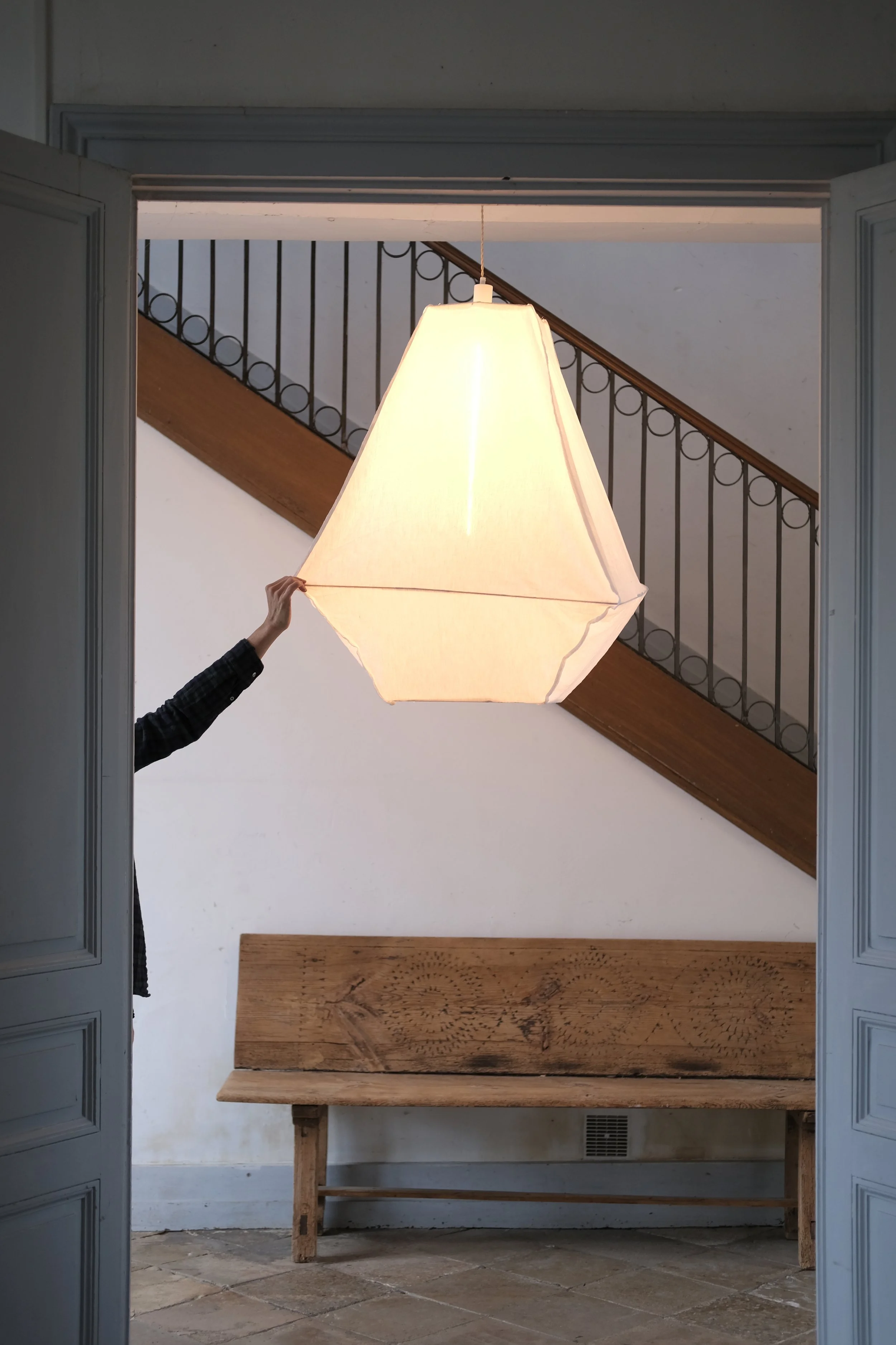 lampe coton candelabre xxl