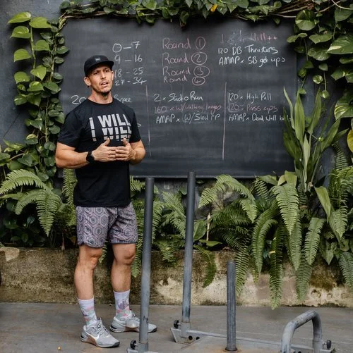 Community training at a Sri Lanka fitness resort.