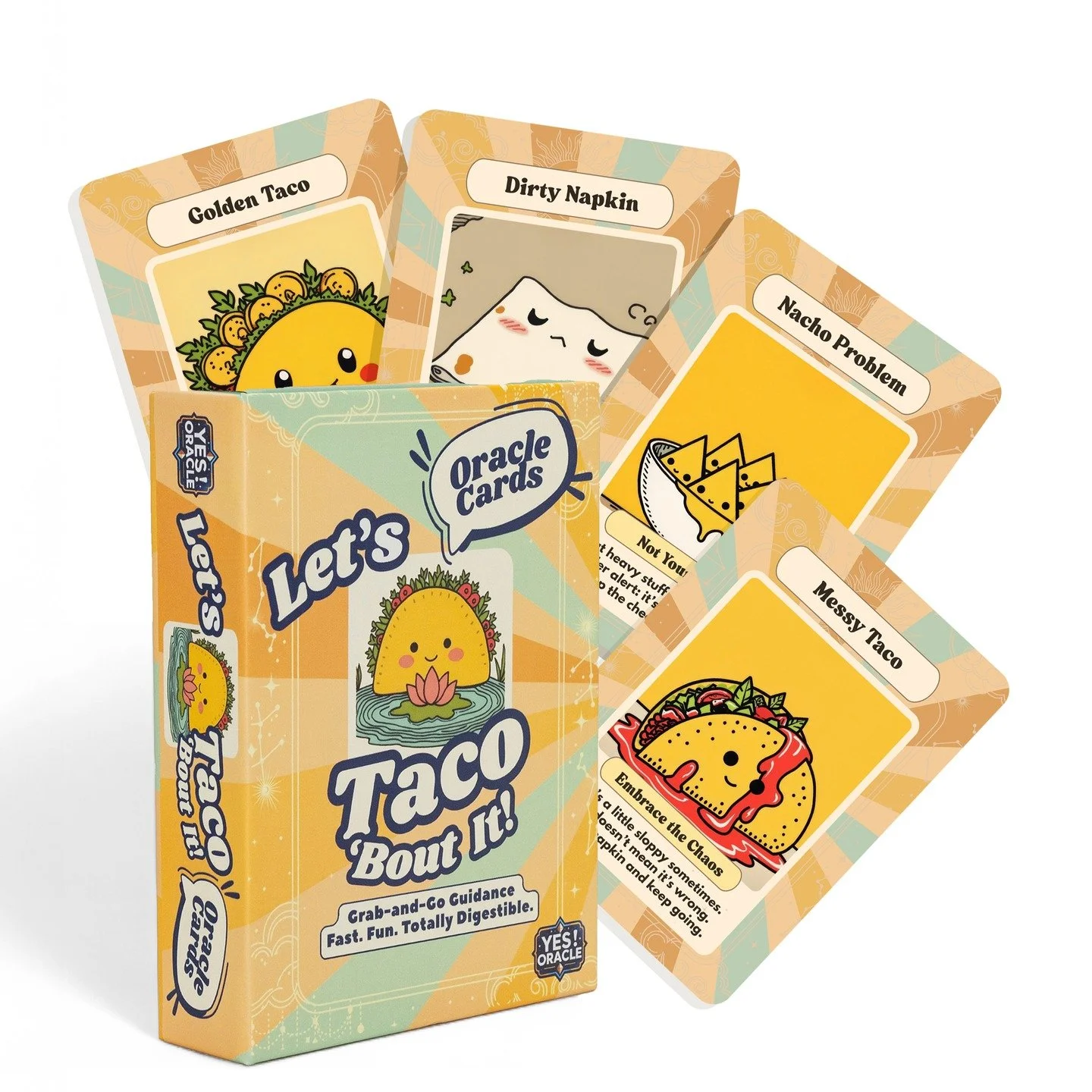 Some decks sugarcoat things.
This one hands you the truth&hellip; in a tortilla. 🌮

Let&rsquo;s Taco &rsquo;Bout It Oracle Cards are for when you want real guidance, not fluff.
Pull a card. Get the message. Laugh. Then actually do something about it