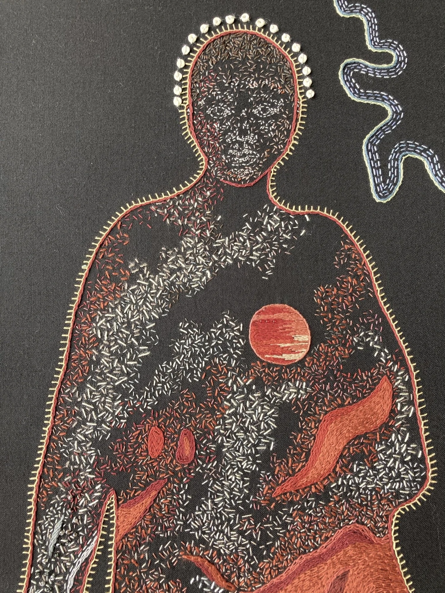 Detail of Nongqawuse portrait by Tamar Mason