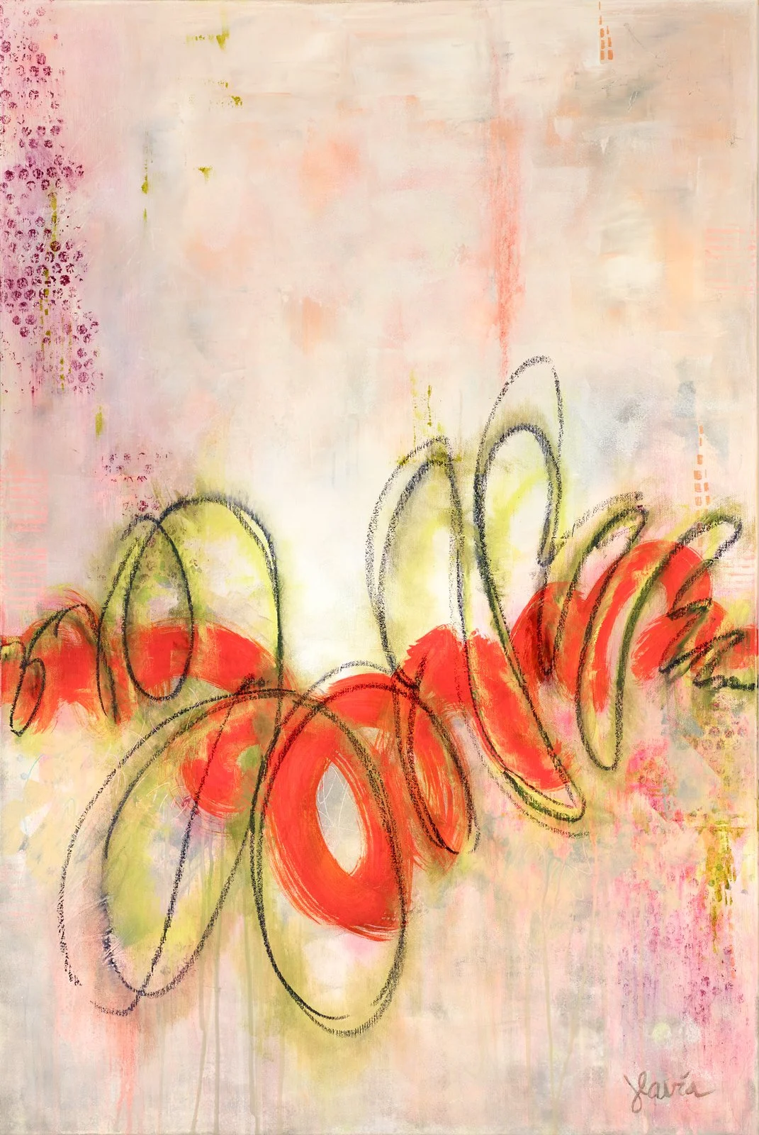 Was That My Out Loud Voice
Acrylic, Oil on Canvas 2025
24" x 36" - Available for purchase