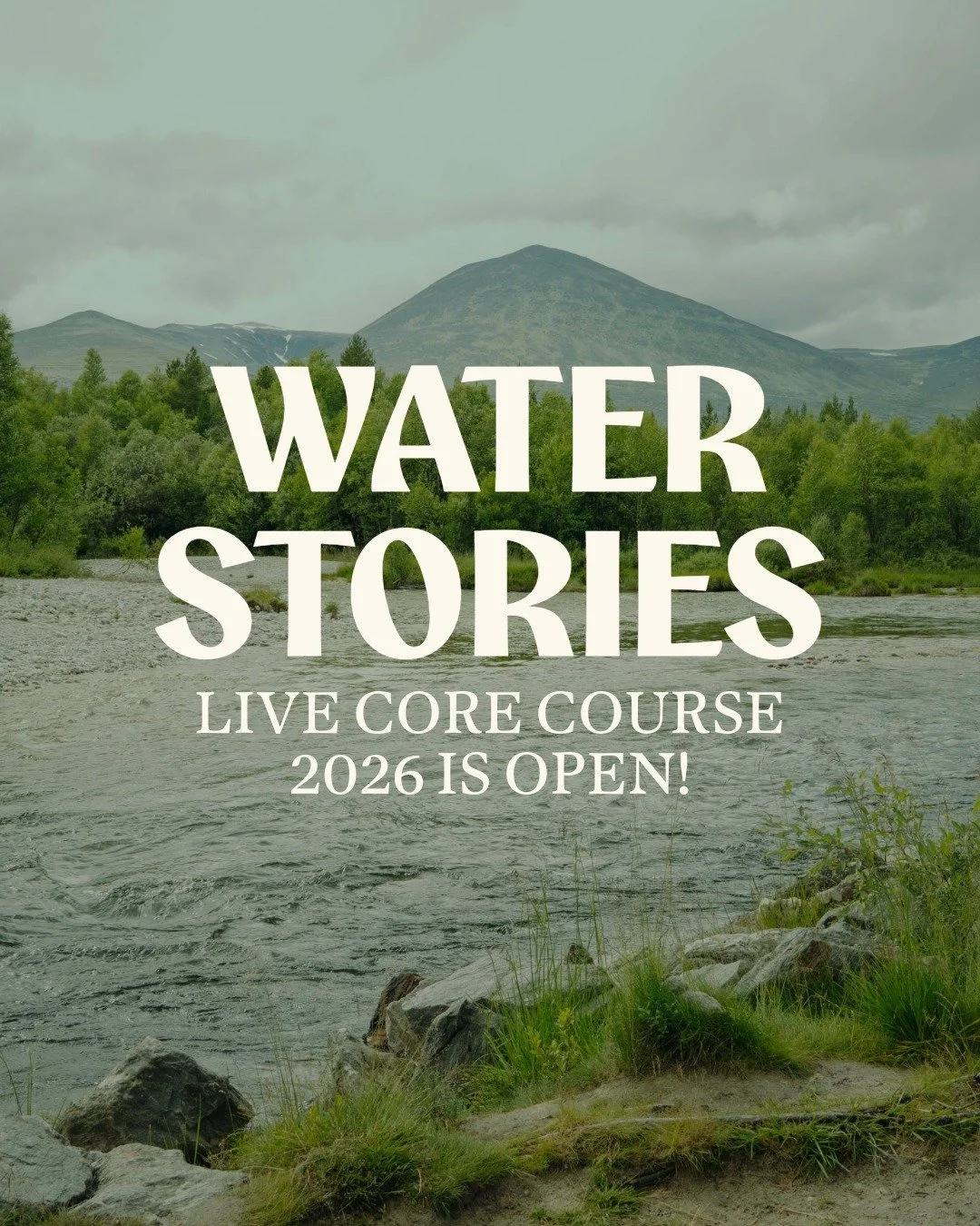 LIVE CORE COURSE 2026 IS OPEN!
Early Bird until 30th of january.
@wearewaterstories 

Last year I did the Water Stories Live-Core Course and it really changed my life. Now I am building up a career in Water Cycle Restoration and couldn't be more enth