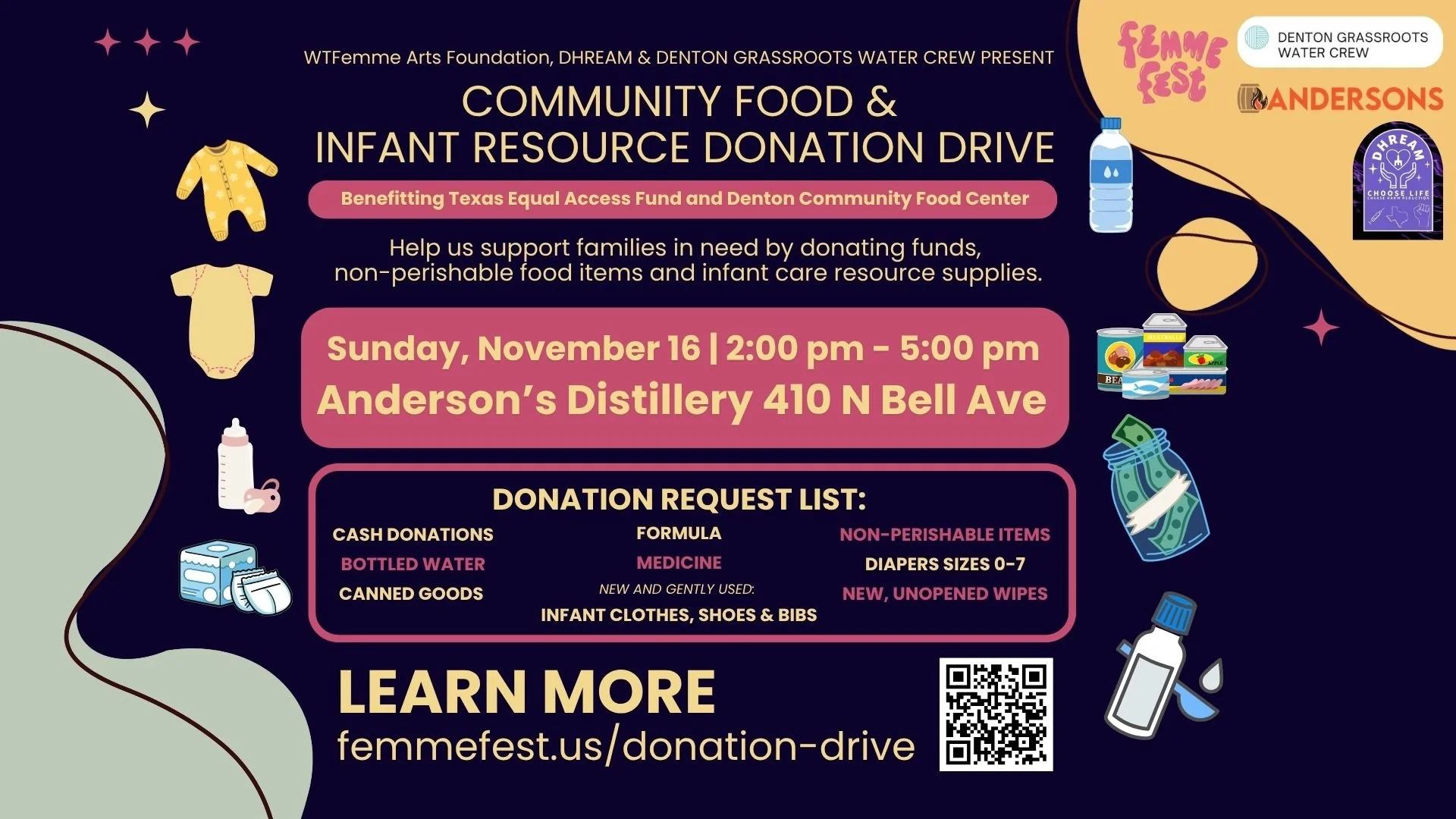COMMUNITY FOOD &amp; INFANT RESOURCE DONATION DRIVE