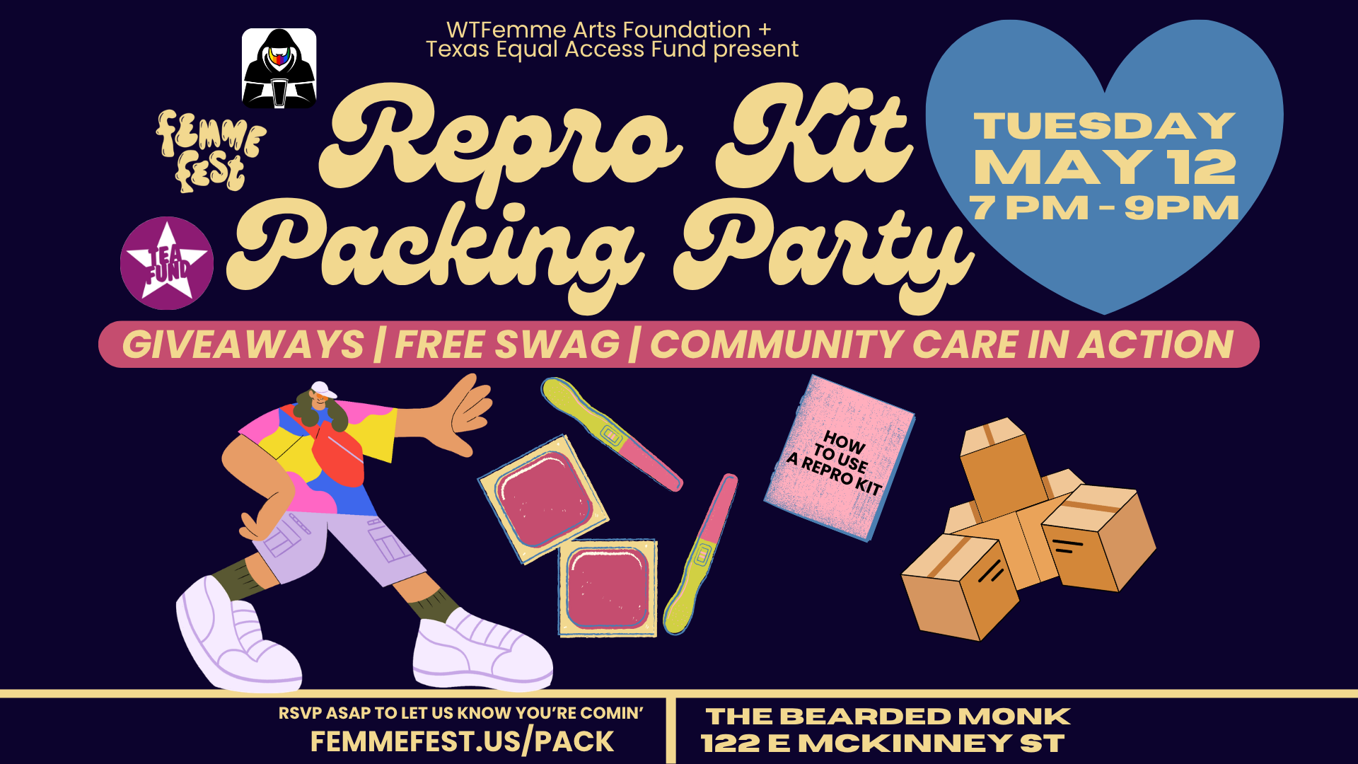 Repro Kit Packing Party at The Bearded Monk