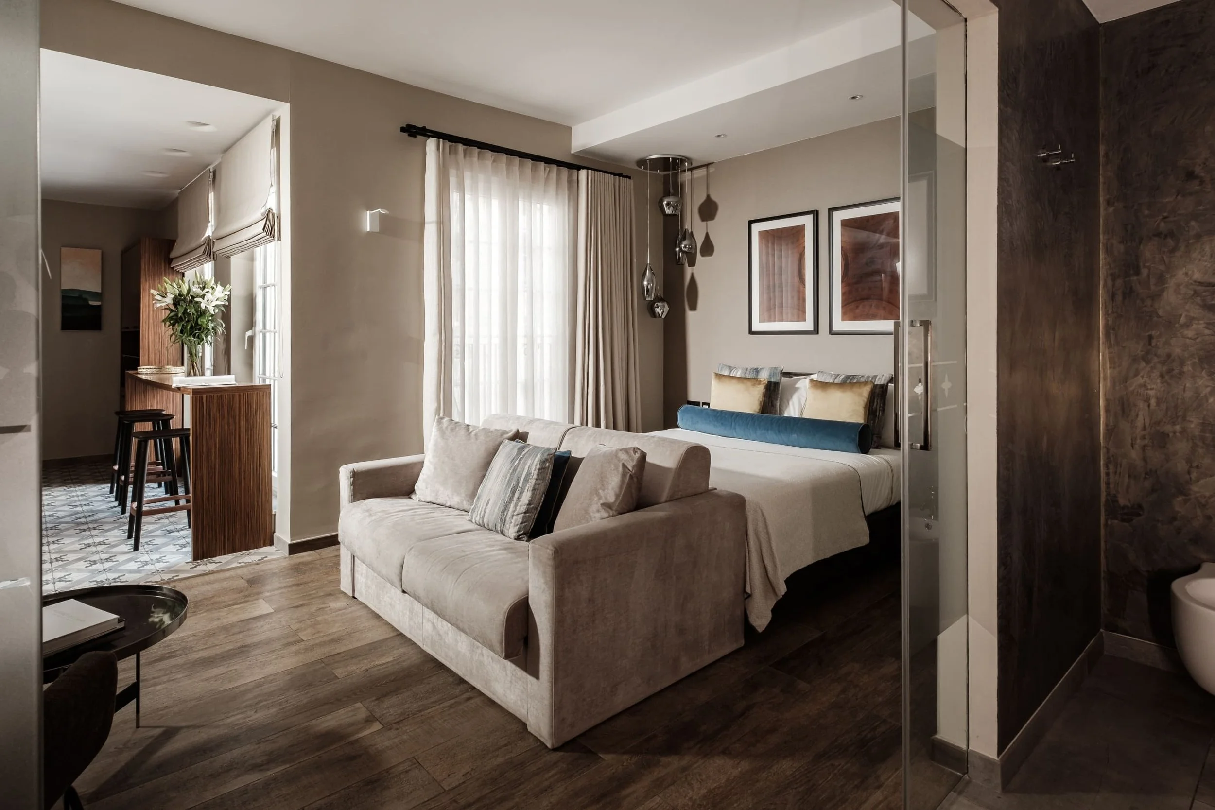DELUXE SUITE - An elegant suite designed for comfort and ease, featuring refined interiors and a relaxed residential atmosphere ideal for unwinding in the heart of Valletta.
