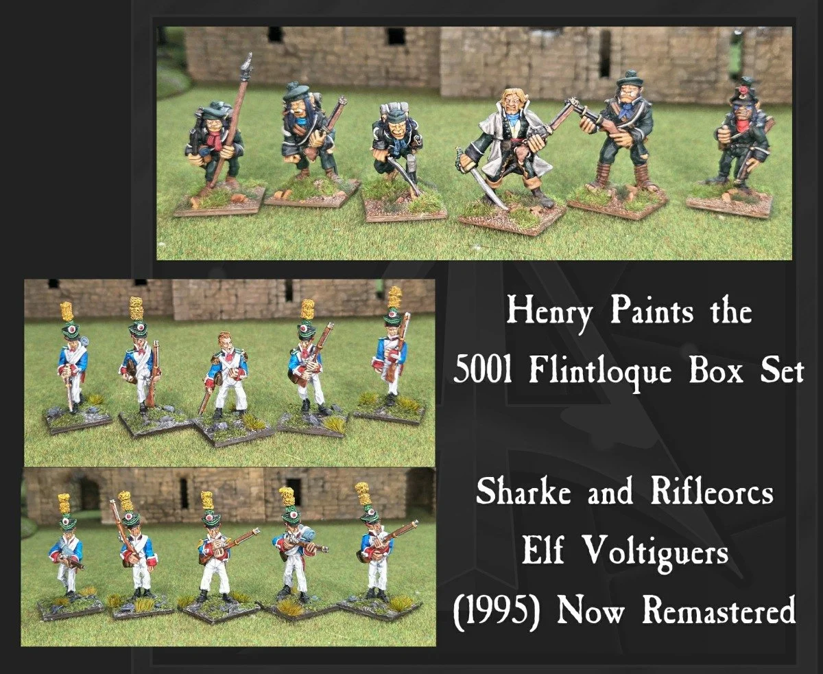 Henry Paints 5001 Sharkes Rifles and Elf Voltiguers (1995)