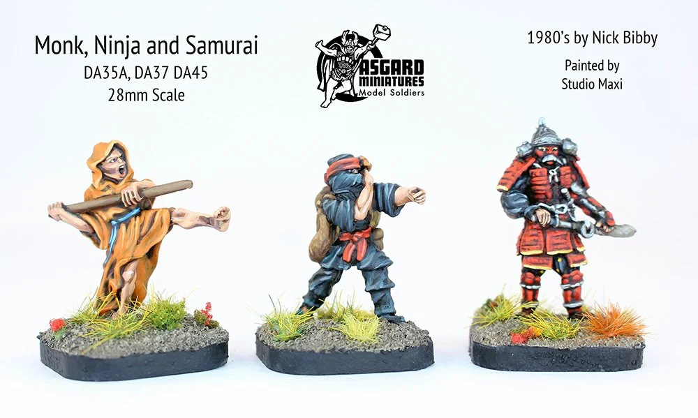 Monk, Ninja and Samurai by Nick Bibby restored for Asgard