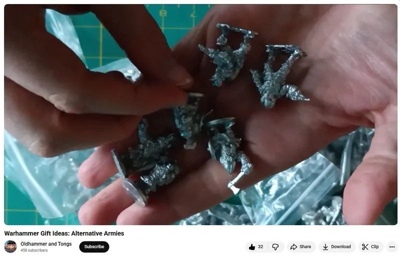 Gift Ideas Alternative Armies video Oldhammer and Tongs...