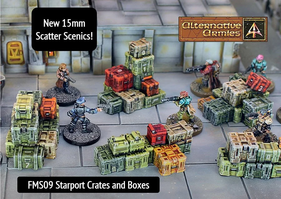 Starport Crates and Boxes new 15mm scatter terrain!