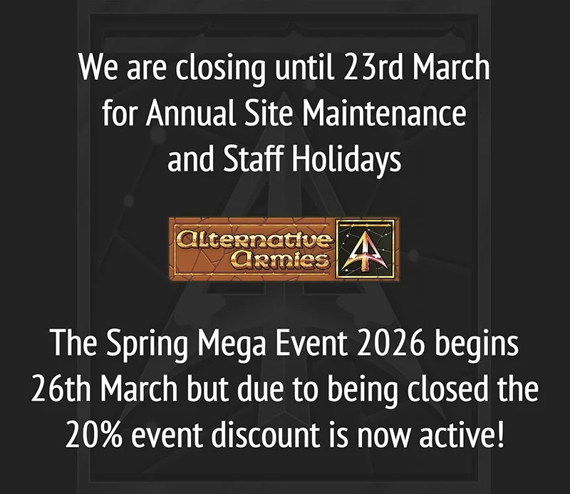 Holidays, Site Work and Spring Mega Event updates