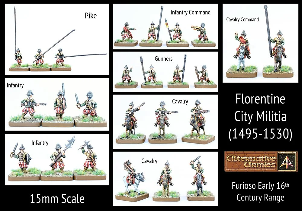 Florentine City Militia (1495-1530) new 15mm Furioso