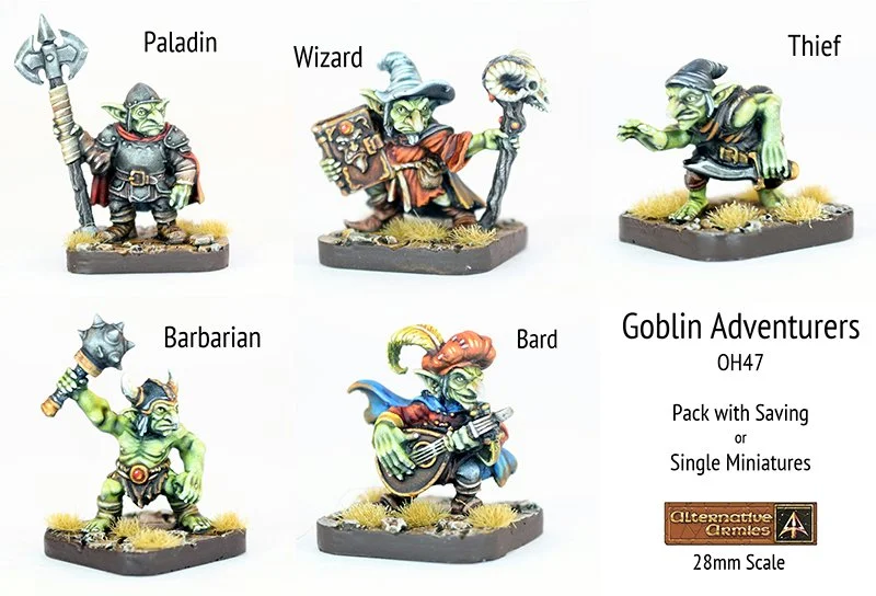 Goblin Adventurers new 28mm Dungeon Fantasy