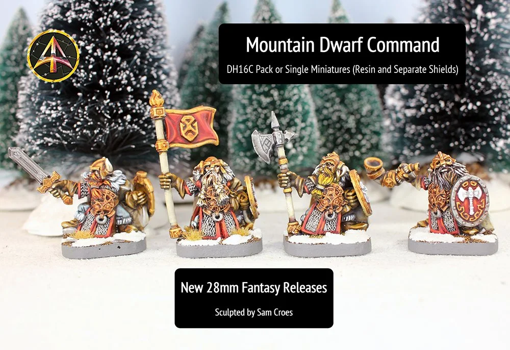 Mountain Dwarf Command new 28mm Fantasy!