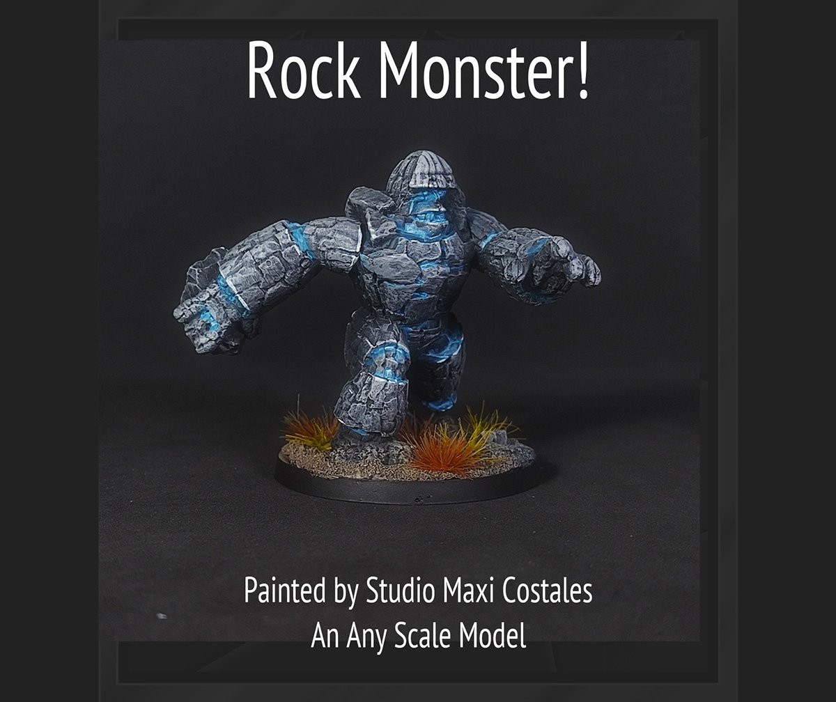 Maxi paints the any scale Rock Monster!